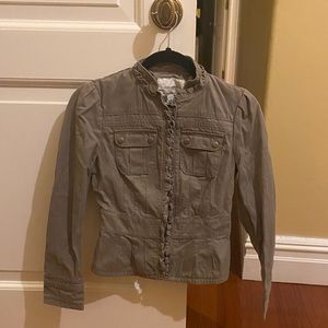 Banana Republic Ruffled Military Jacket